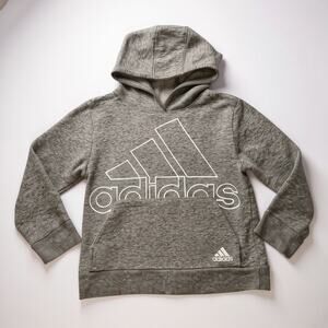Adidas Boys Graphic Casual Hoodie Gray 6/7